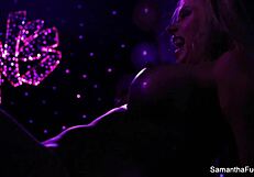 Samantha Saint Enjoys Behind-The-Scenes Bathing And Striptease