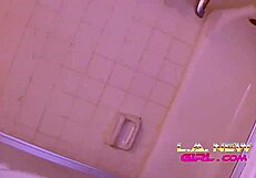 Hot Teen 18+ Showering in Real Action