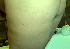 Brunette shaves hot pussy for quick cum filling