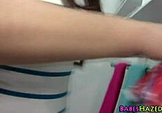 Teen lesbians at party engage in oral pussy eating in group amateur reality scene