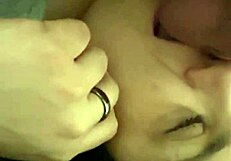 i'm laying down, licking those balls up close with my tongue