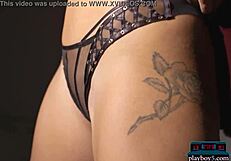 Wow, British Blonde Ella Silver Strips For Playboy!