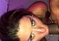 I fucked my blonde crossdresser in the club bathroom with her big black cock