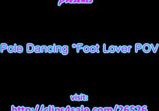 beautiful ebony feet dancing on pole pov