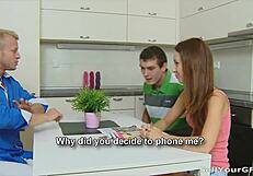 Would You Sell Your Girlfriend For This Shaved Pussy Cumshot?