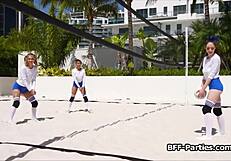 hey coach, wanna join our dirty post-volleyball foursome?