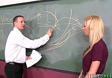 Teen kaley hilton with braces says, 'fuck my pussy hard in the classroom'