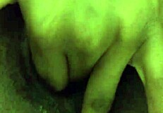 Ebony heaven home alone masturbates with fingering her wet pussy intensely.