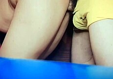 stepdaughter tears jeans, we fuck on sofa at mother-in-law's.