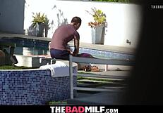 stepmom showing her stepdaughter a lesson