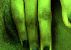 Ebony heaven home alone masturbates with fingering her wet pussy intensely.