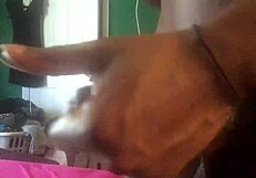 Black Fit muscular guy with tattoo on his leg having his big dick sucked