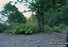 meeting and banging a stranger outdoors in nature