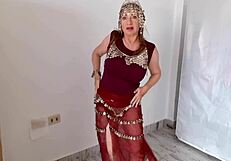 Hey, check out hot milf MariaOld teasing with huge tits in oriental cosplay style.