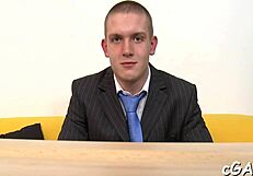 sexy hunk gets blowjob and bareback fucking from gay partner!