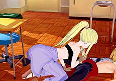 Edward and Winry engage in intense fast handjob sex