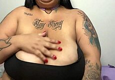 Bbw Latina Shows Off Huge Tits with Clamps