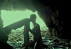 Yo, sneaking a quickie at the beach inside a hidden cave! 🏖️