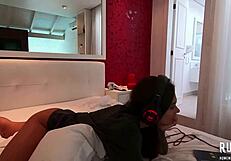 Ana Rothbard fucks friend during Fortnite game session