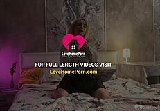 Beautiful girl masturbates on her bed solo