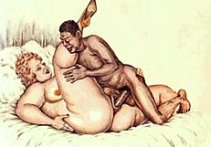 Vintage Erotic Art With Cartoon Anime