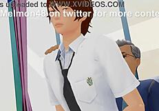 Dean's pet femboy takes it hard from school dean in secret