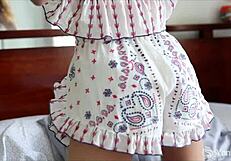 yanks abbie gets wild with her vibrator for a squirting finish. her natural tits and perky nipples shine through.