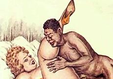 Vintage Erotic Art With Cartoon Anime