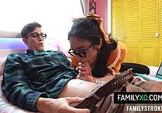 Nerdy Asian Teen 18+ Stepsister Bangs Stepbrother Nikki Zee