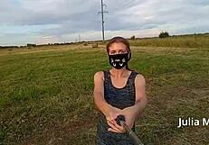 Juli Smith Feels Exposed Undressing In Public Field