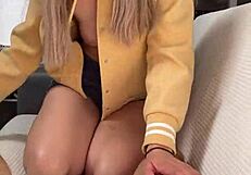 i give a pretty handjob to my friend, amelie dubon