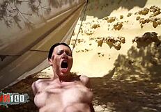 Cul Lanta 4 features fire at the girls' asses outdoors