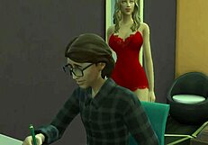 Hey, wanna see a busty blonde stepmom screw her nerdy virgin stepson?