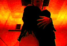 Teen witch in lingerie rides and fingers big tits on halloween