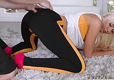 watch your stepmom milf finger herself to orgasm while stretching