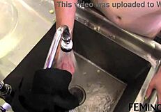 Blonde Step Sis Seduced Into Intense 3some Fingering And Orgasm In Cafe