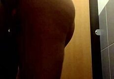 Minxycee explores public toilet toys in an outdoor setting.