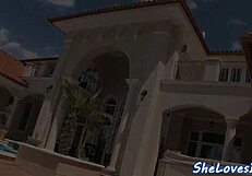 Beautiful European Babe Endures Intense Double Penetration And Blowjob