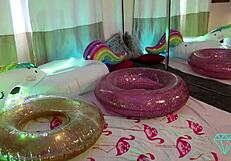 imani and nikkis lesbian playdate trailer. featuring femdom ass to mouth and dildo play