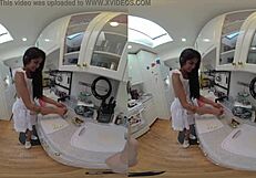 I explore the virtual viva in 3D reality in the kitchen