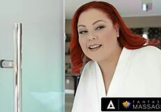 Man, April Flores gets her face and pussy pounded by her masseur at Fantasy Massage!