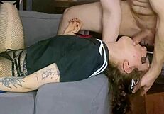 petite goth teen loves getting her throat fucked hard