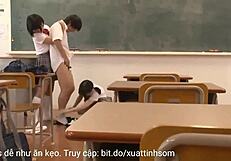 hey, check out this big sister guarding her brother's huge rod in a wild threesome!