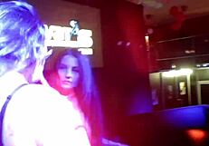 Real public lesbian encounter between Bianka Blue and Zenda Sexy in Spanish