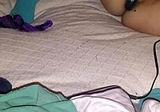 Using rabbit toy for solo masturbation