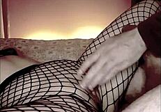 fetishists stroke big dick with feet