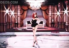 Neo from rwby in lingerie with small tits