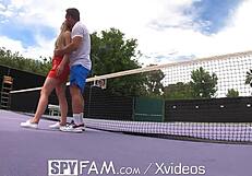 Spyfam Step Bro Gives Step Sis Tennis Lessons & Big Dick