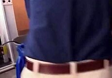 Slutty Babe Rides Two Big Cocks Anal in Garage