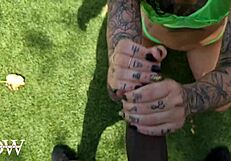 Tattooed Gay POV Deepthroat Big Cock Bareback Creampie